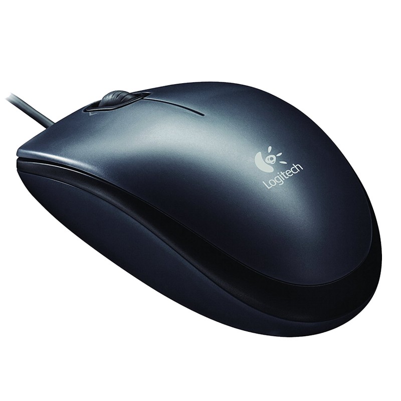 Mouse Logitech, modello M90, connessione con cavo USB, 3 tasti, rotellina, definizione di 1000 dpi